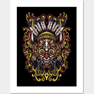 mask dayak Posters and Art